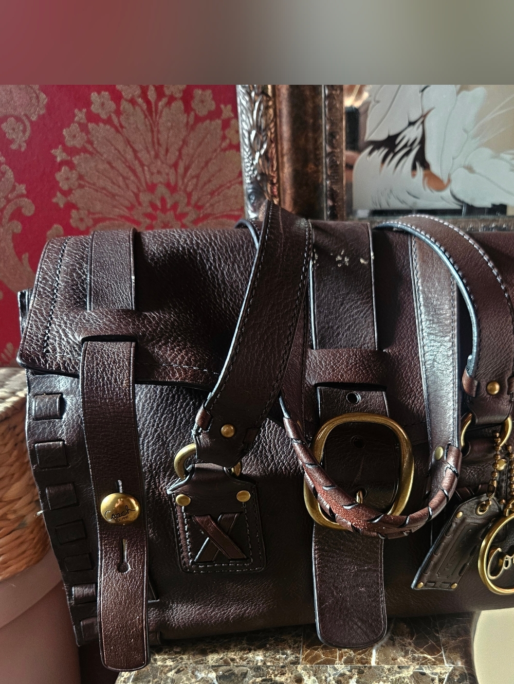COACH LEGACY THOMPSON HANDBAG, RARE COACH LEGACY HANDBAG, Extra Large Coach - Picture 3 of 11